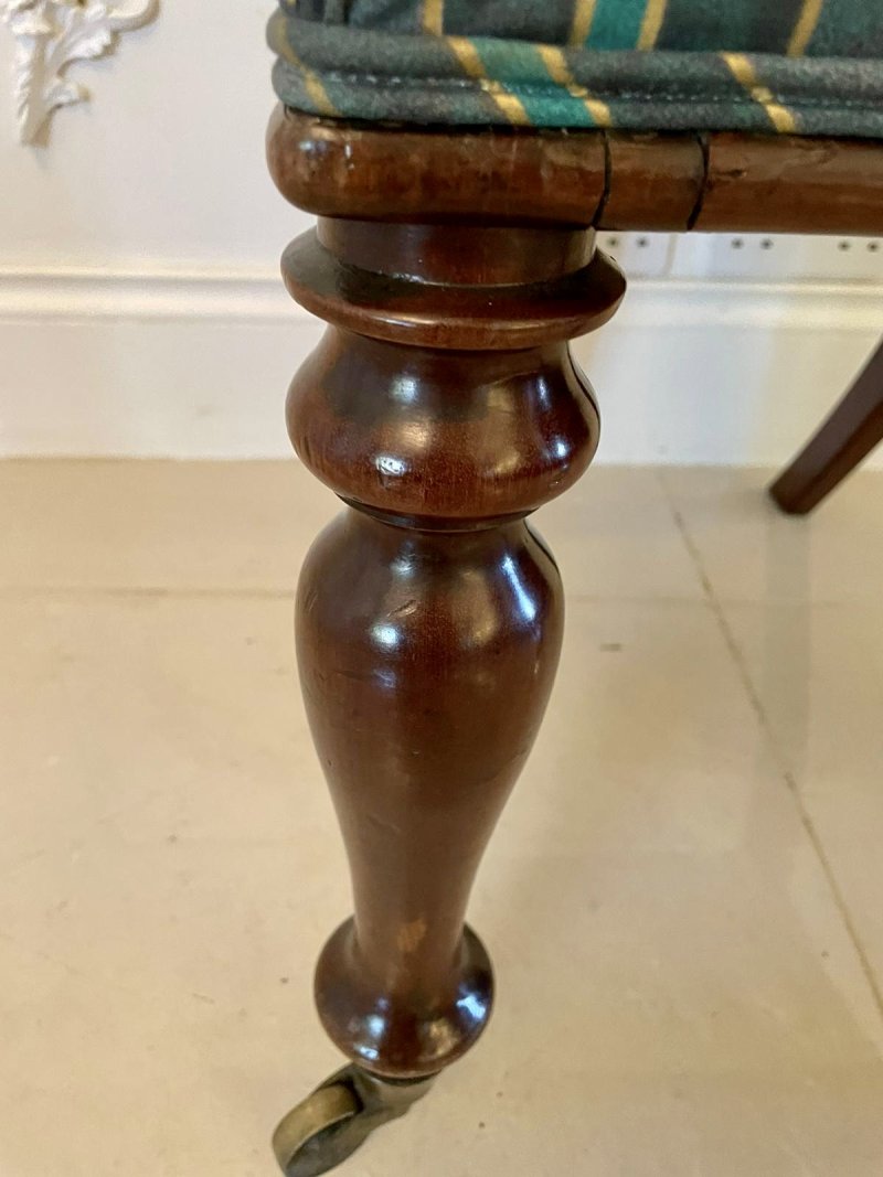 Quality Antique Victorian Mahogany Set of Four Dining Chairs - Image 10